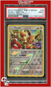 Hidden Fates 48 Eevee Reverse Foil PSA 9