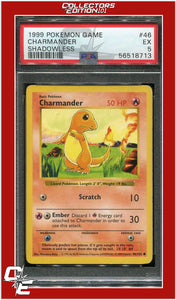 Base Set 46 Charmander Shadowless PSA 5