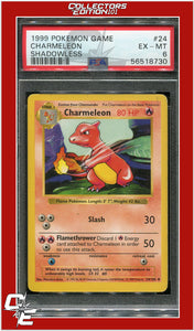 Base Set 24 Charmeleon Shadowless PSA 6