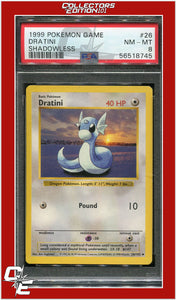 Base Set 26 Dratini Shadowless PSA 8