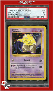 Base Set 49 Drowzee Shadowless PSA 5