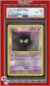 Base Set 50 Gastly Shadowless PSA 6