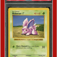 Base Set 55 Nidoran Shadowless PSA 8