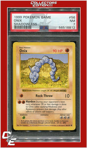 Base Set 56 Onix Shadowless PSA 7