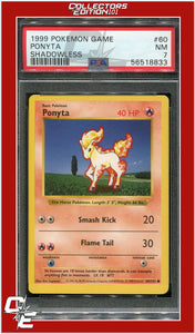 Base Set 60 Ponyta Shadowless PSA 7