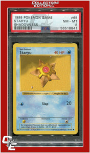 Base Set 65 Staryu Shadowless PSA 8