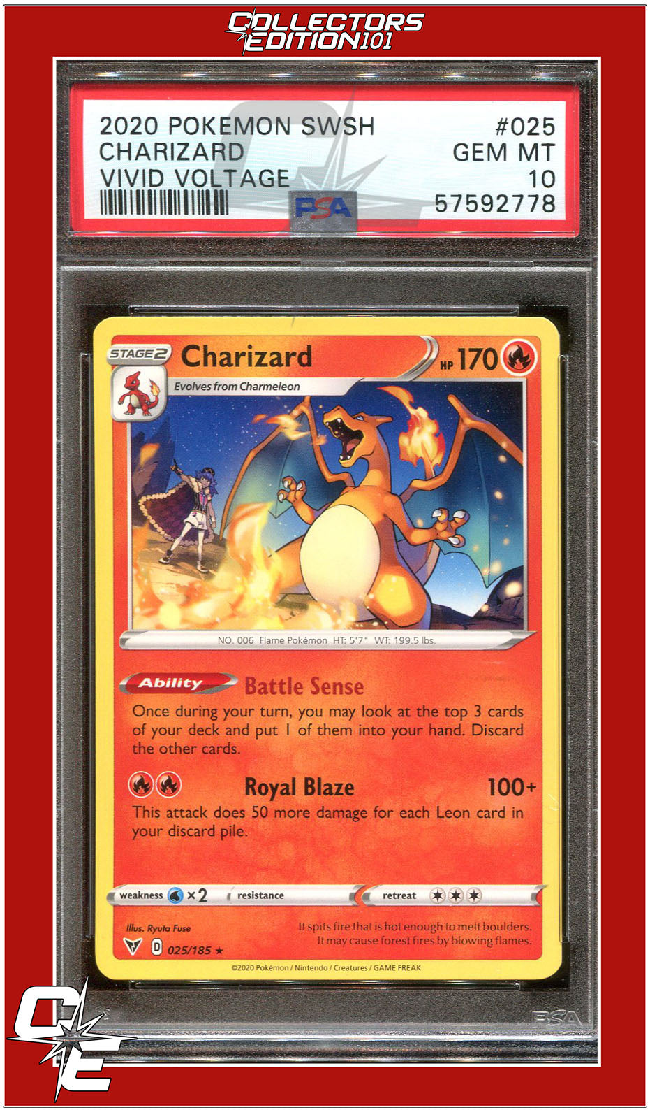 Vivid Voltage 025 Charizard PSA 10