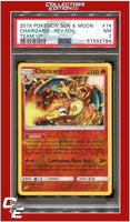 Team Up 14 Charizard Reverse Foil PSA 7
