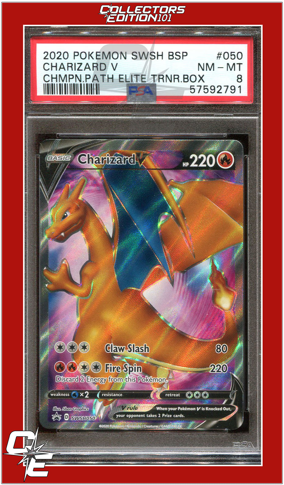 SWSH Black Star Promo 050 Charizard V PSA 8