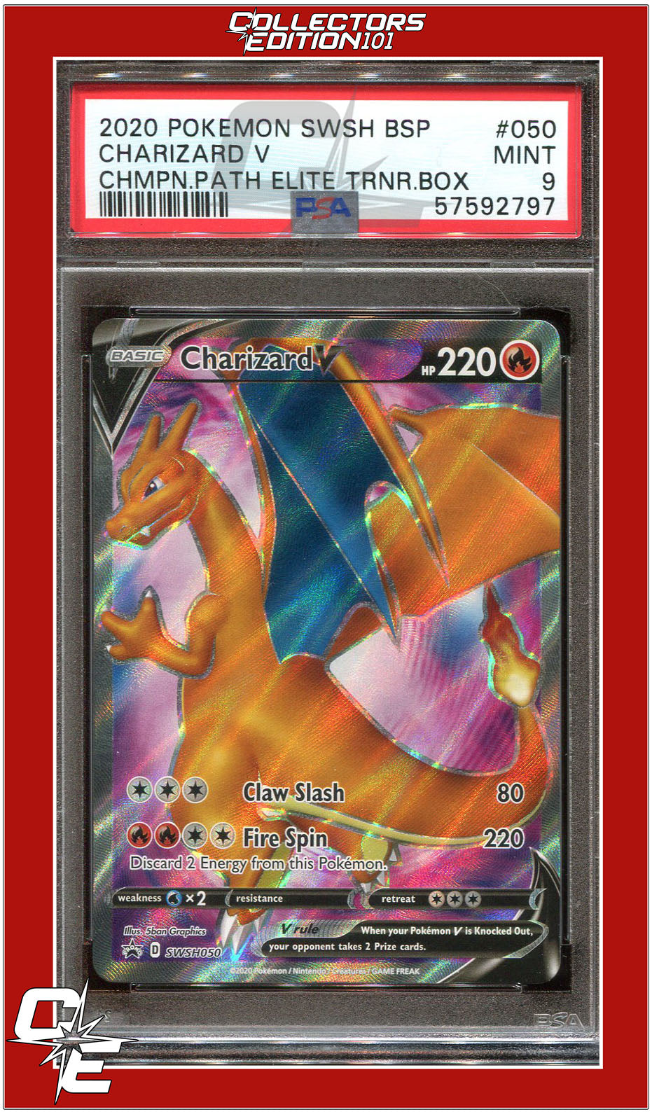 SWSH Black Star Promo 050 Charizard V PSA 9