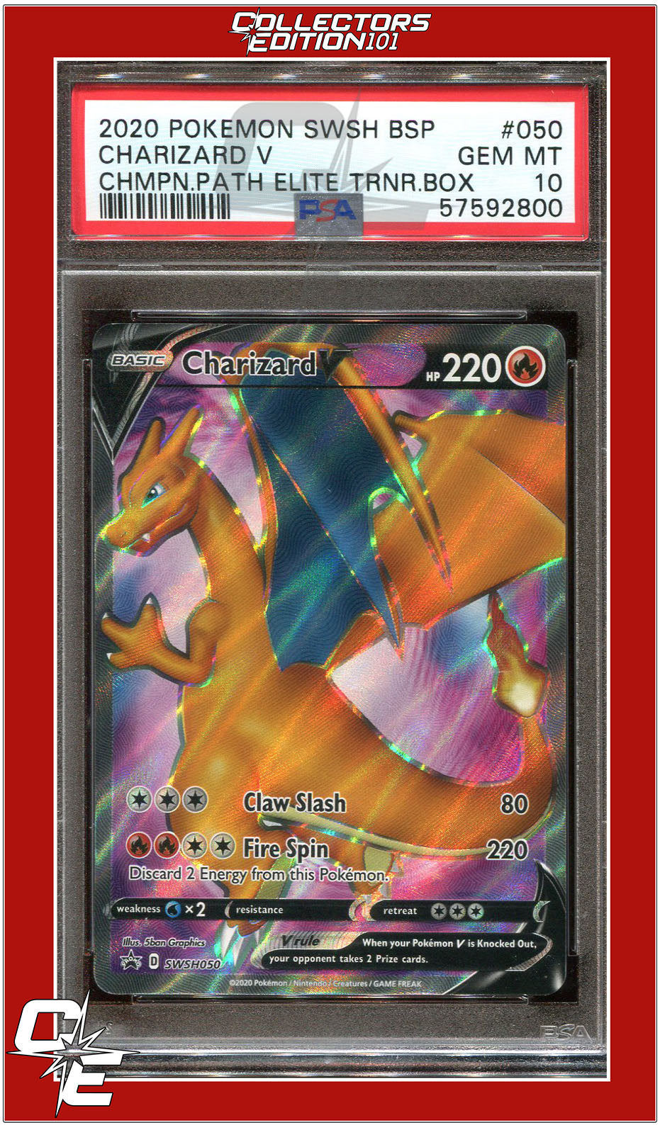 SWSH Black Star Promo 050 Charizard V PSA 10