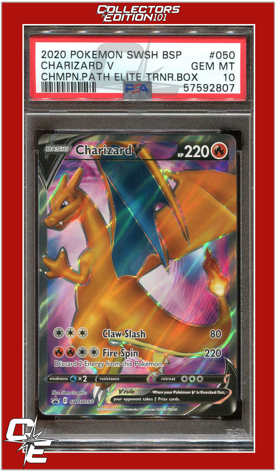 SWSH Black Star Promo 050 Charizard V PSA 10