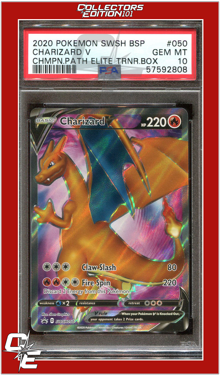 SWSH Black Star Promo 050 Charizard V PSA 10