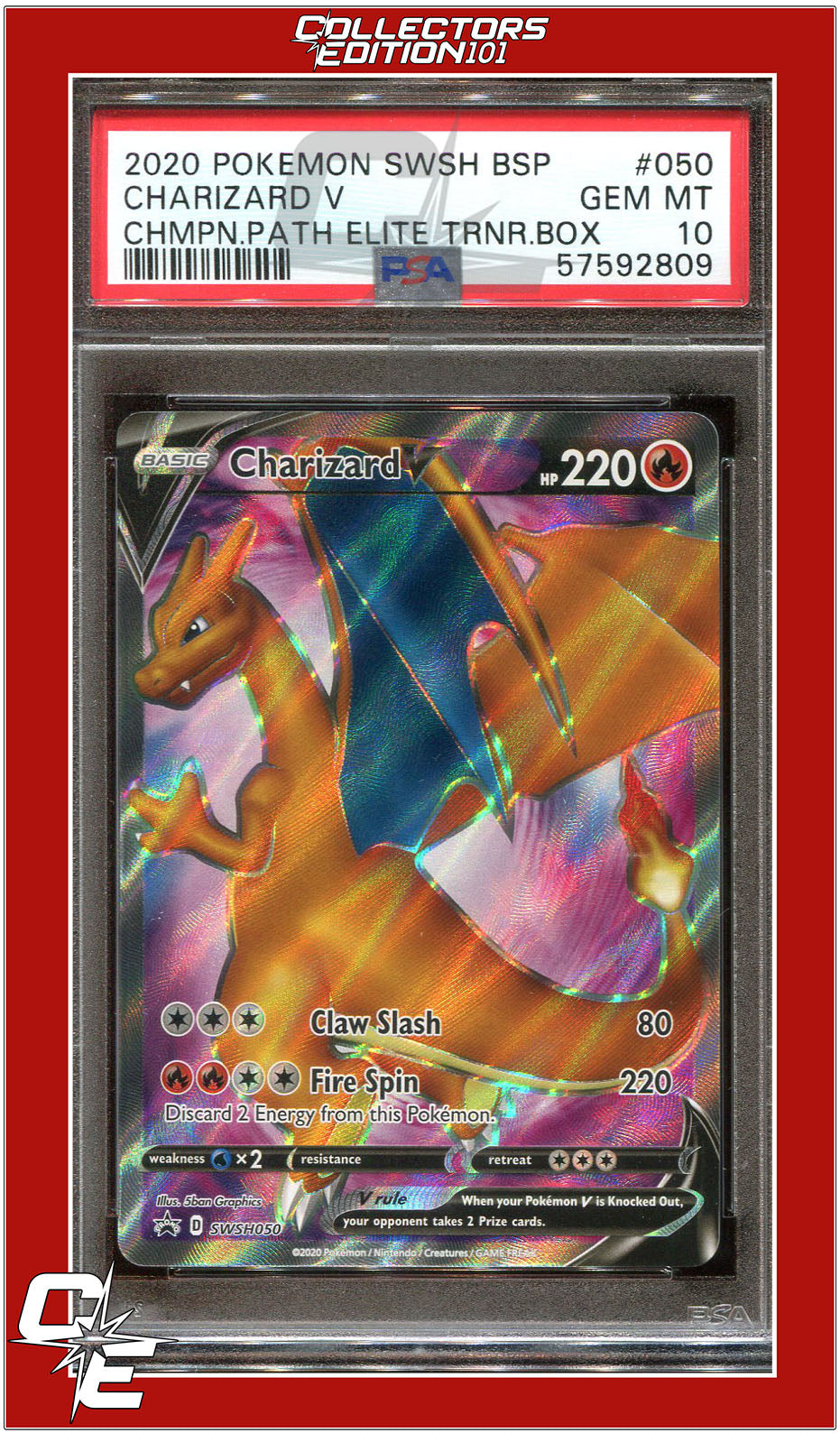 SWSH Black Star Promo 050 Charizard V PSA 10