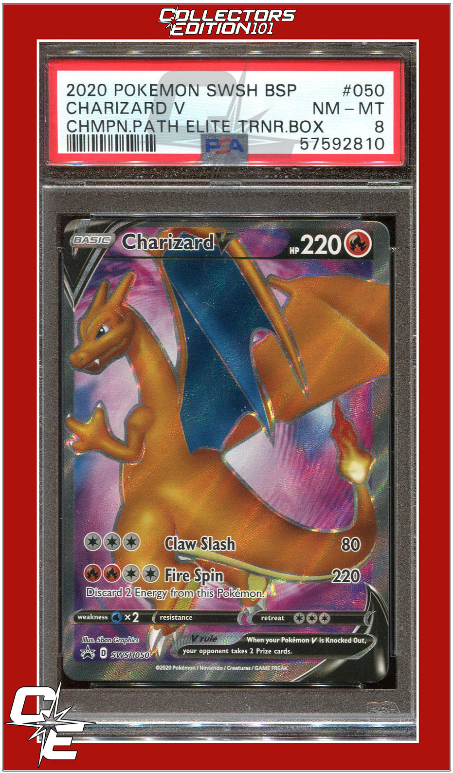 SWSH Black Star Promo 050 Charizard V PSA 8