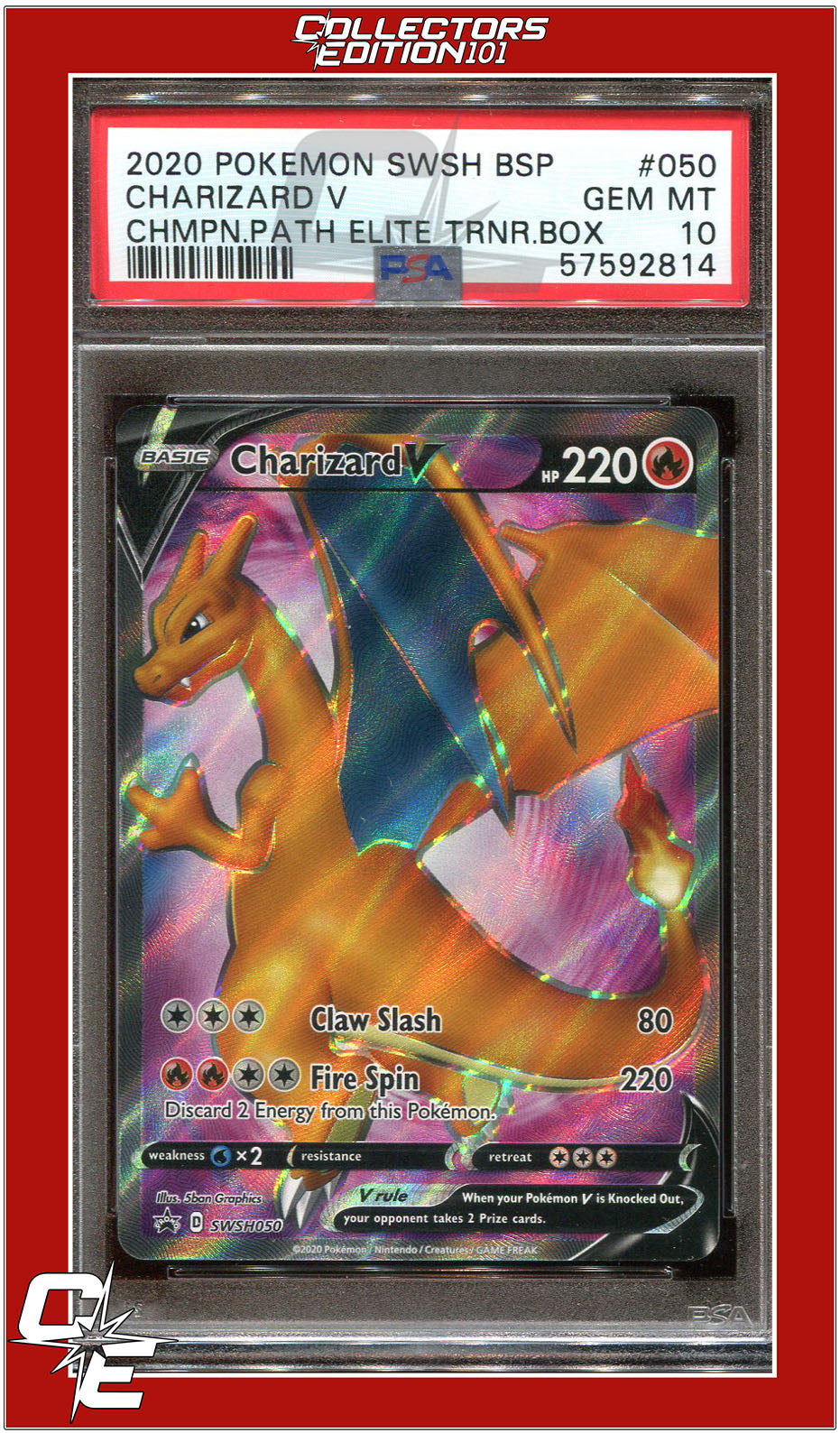 SWSH Black Star Promo 050 Charizard V PSA 10