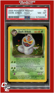 Team Rocket 2 Dark Arbok Holo PSA 8