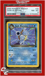 Team Rocket 20 Dark Blastoise PSA 8