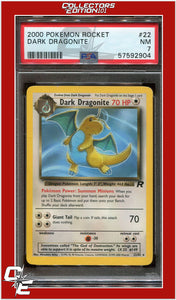 Team Rocket 22 Dark Dragonite PSA 7