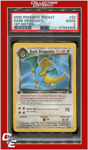 Team Rocket 22 Dark Dragonite 1st Edition PSA 2