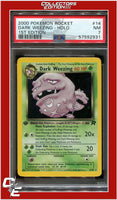 Team Rocket 14 Dark Weezing Holo 1st Edition PSA 7
