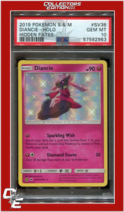 Hidden Fates SV36 Diancie Holo PSA 10