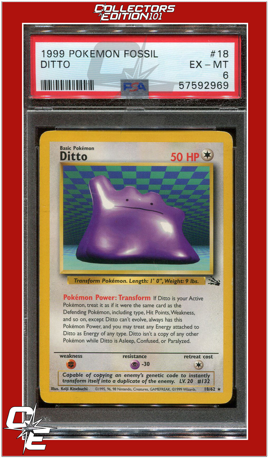 Fossil 18 Ditto PSA 6