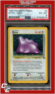 Fossil 3 Ditto Holo PSA 6