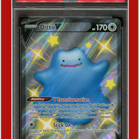 Shining Fates SV118 Full Art Ditto V PSA 10