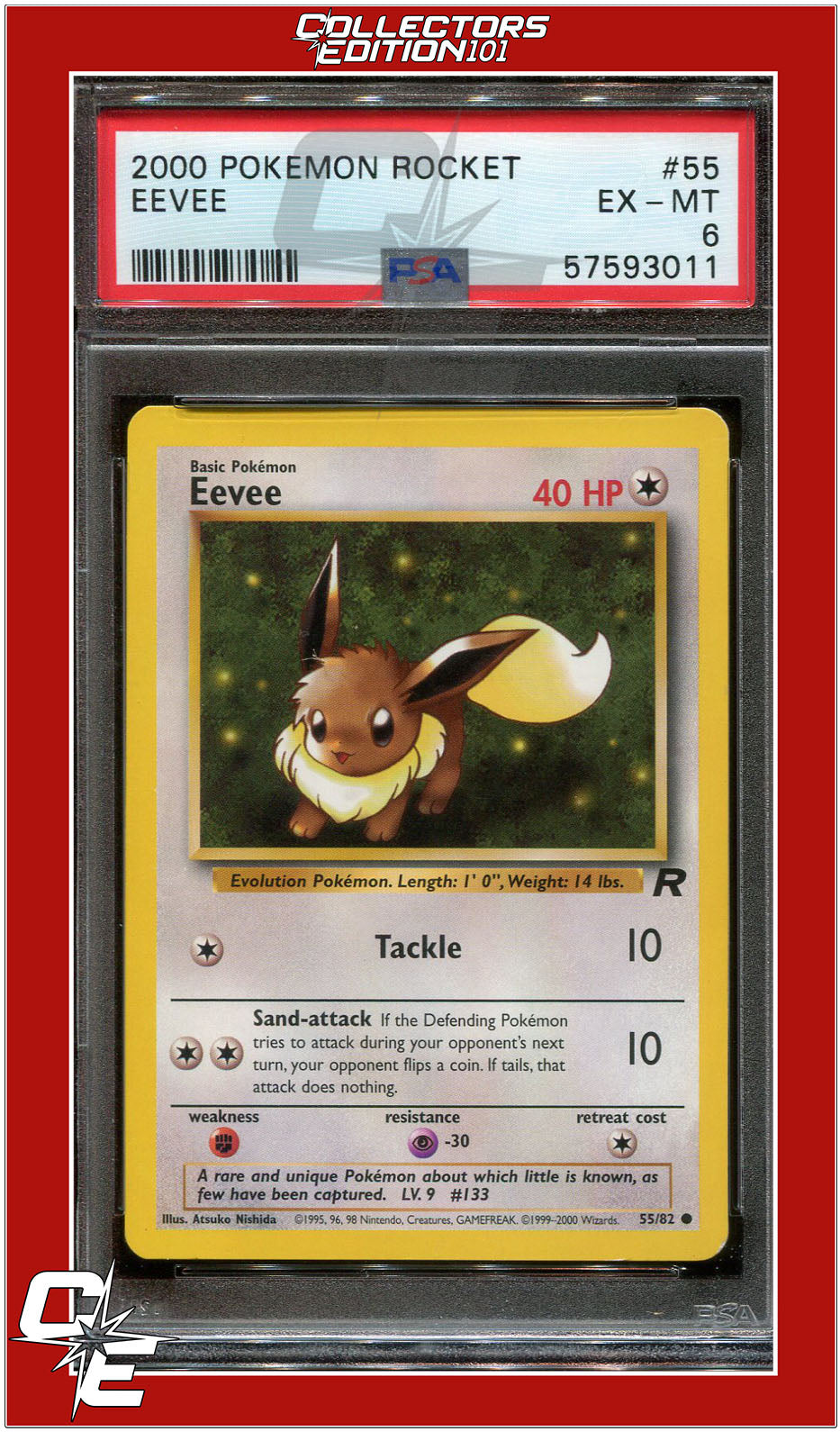 Team Rocket 55 Eevee PSA 6