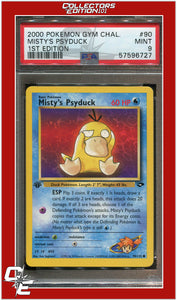 Gym Challenge 90 Misty's Psyduck 1st Edition PSA 9