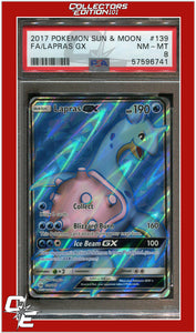 Sun & Moon 139 Full Art Lapras GX PSA 8