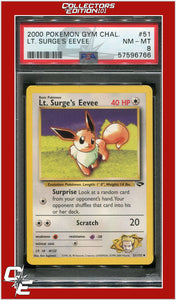 Gym Challenge 51 LT. Surge's Eevee PSA 8