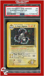 Gym Heroes 8 LT. Surge's Magneton Holo PSA 5