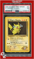 Gym Heroes 81 LT. Surge's Pikachu PSA 7
