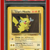 Gym Heroes 81 LT. Surge's Pikachu PSA 7