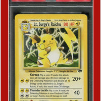 Gym Challenge 11 LT. Surge's Raichu Holo PSA 4