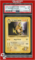 Gym Heroes 28 LT. Surge's Raichu PSA 6
