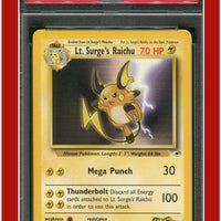 Gym Heroes 28 LT. Surge's Raichu PSA 6