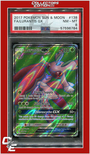 Sun & Moon 138 Full Art Lurantis GX PSA 8