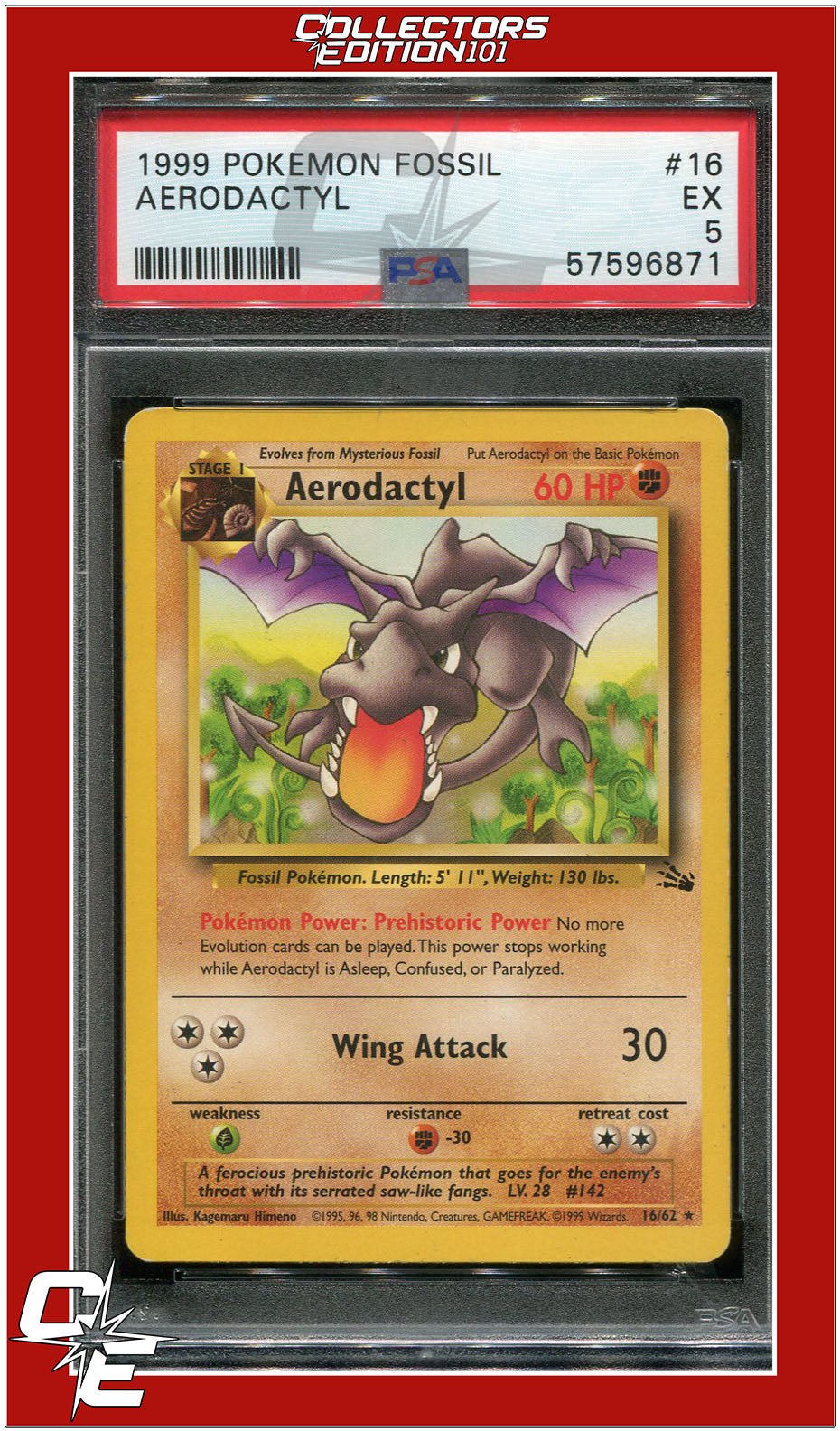 Fossil 16 Aerodactyl PSA 5