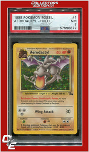 Fossil 1 Aerodactyl Holo PSA 7