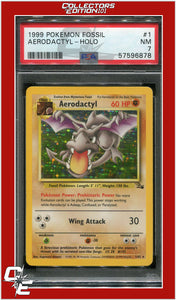 Fossil 1 Aerodactyl Holo PSA 7