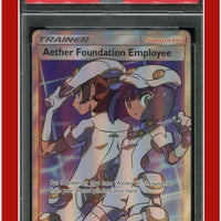 Hidden Fates SV81 Full Art Aether Foundation Employee PSA 10