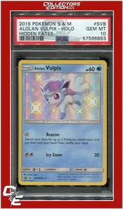 Hidden Fates SV8 Alolan Vulpix Holo PSA 10