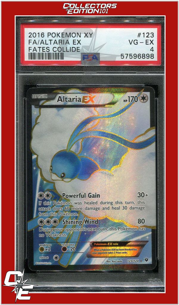 Fates Collide 123 Full Art Altaria EX PSA 4 | Collectors Edition 101 Fates Collide 123 Full Art Altaria EX PSA 4 | Collectors Edition 101