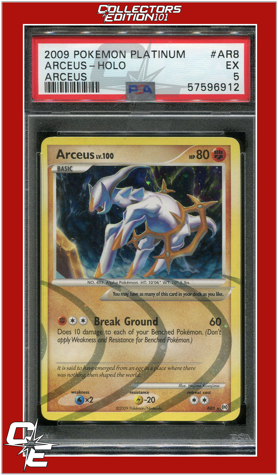 Arceus AR8 Arceus Holo PSA 5