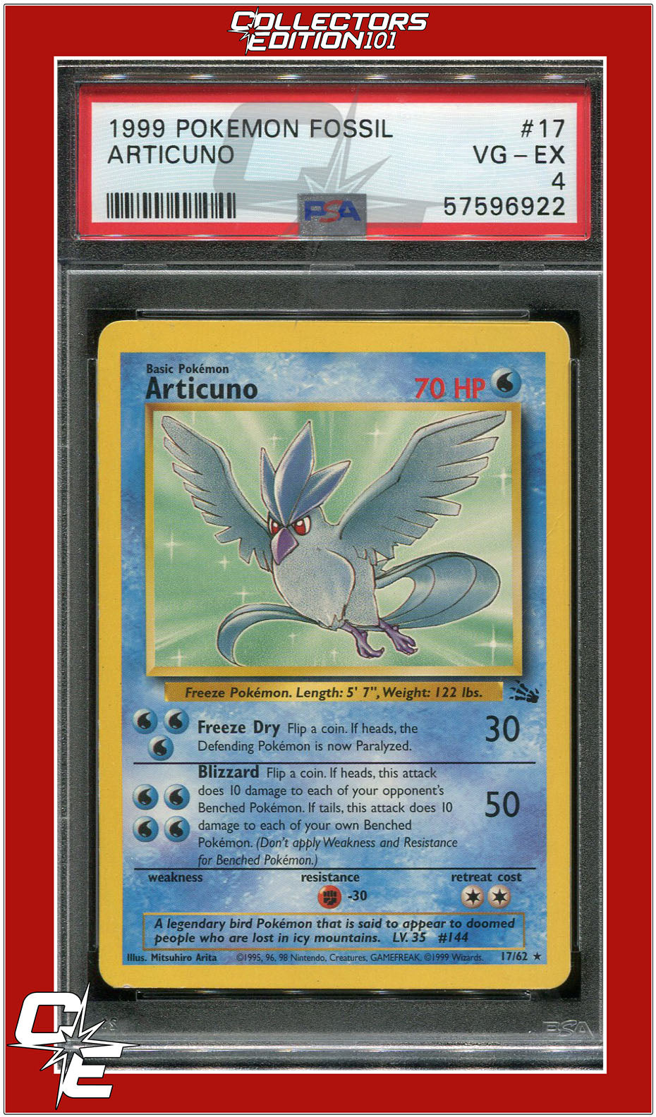 Fossil 17 Articuno PSA 4