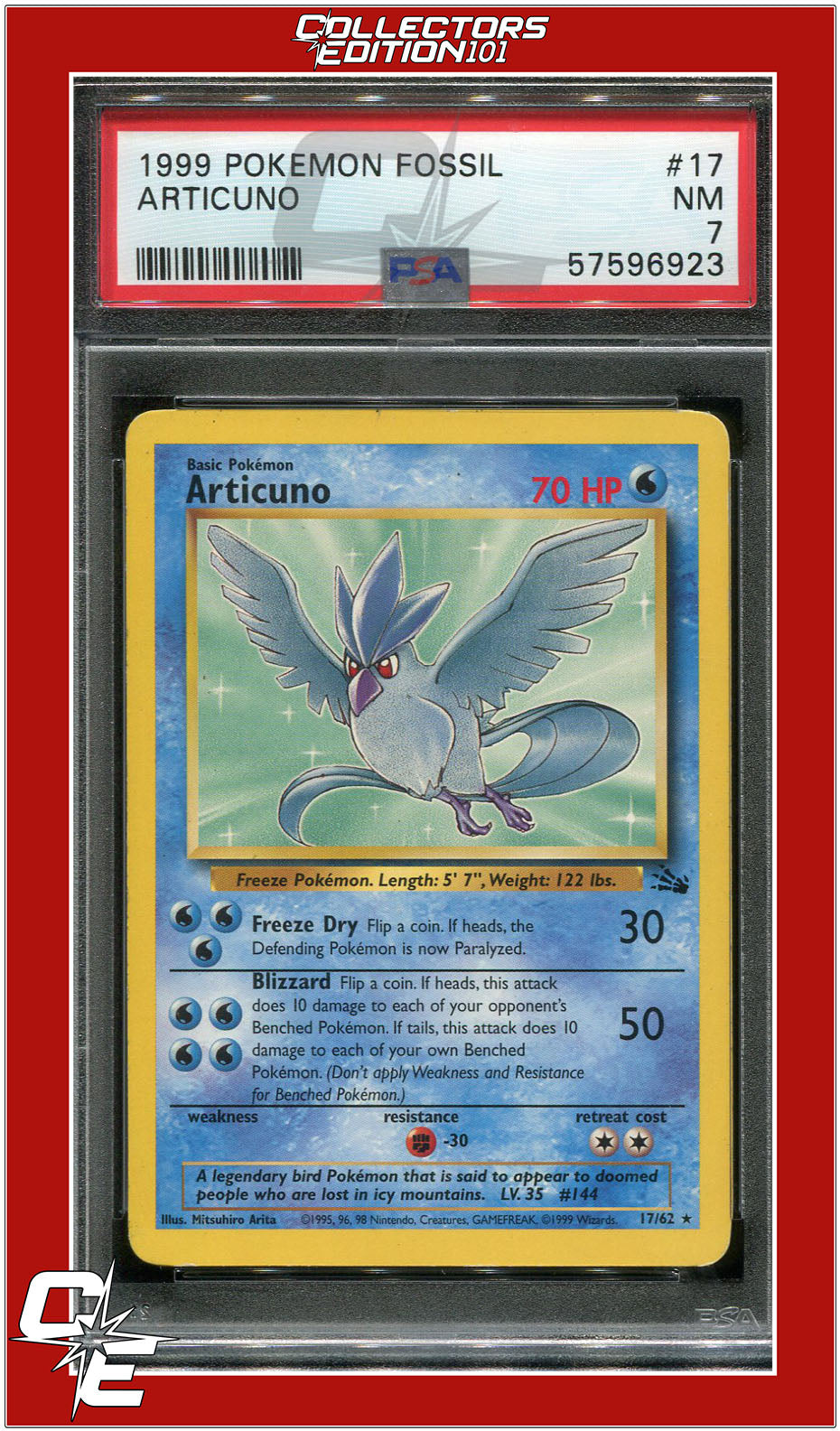 Fossil 17 Articuno PSA 7