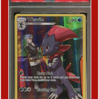 Cosmic Eclipse 238 Full Art Weavile Secret PSA 9